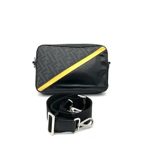 Pre-owned FENDI Coated Canvas and Leather Shoulder Bag Camera Case Bag Zucca Small #3696