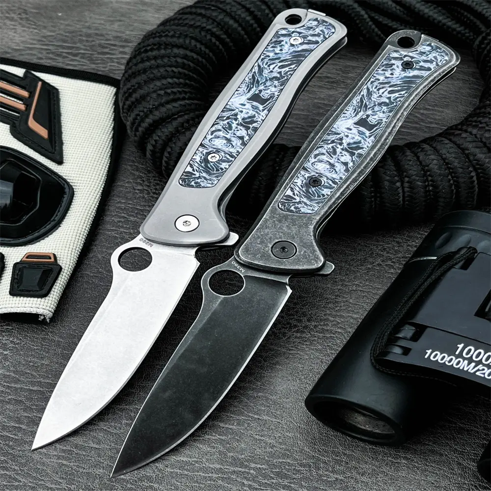 Folding Knife 3.39in EDC Tactical Pocket Knife, 8Cr13Mov High-Hardness Sharp Blade, 420 Steel Handle, Outdoor Survival, Self-Defense, Camping, Everyday Carry