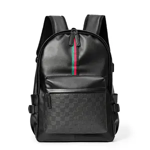 Leather backpack,, casual business travel hiking backpack, suitable for 15.6-inch laptop bag  school college schoolbag
