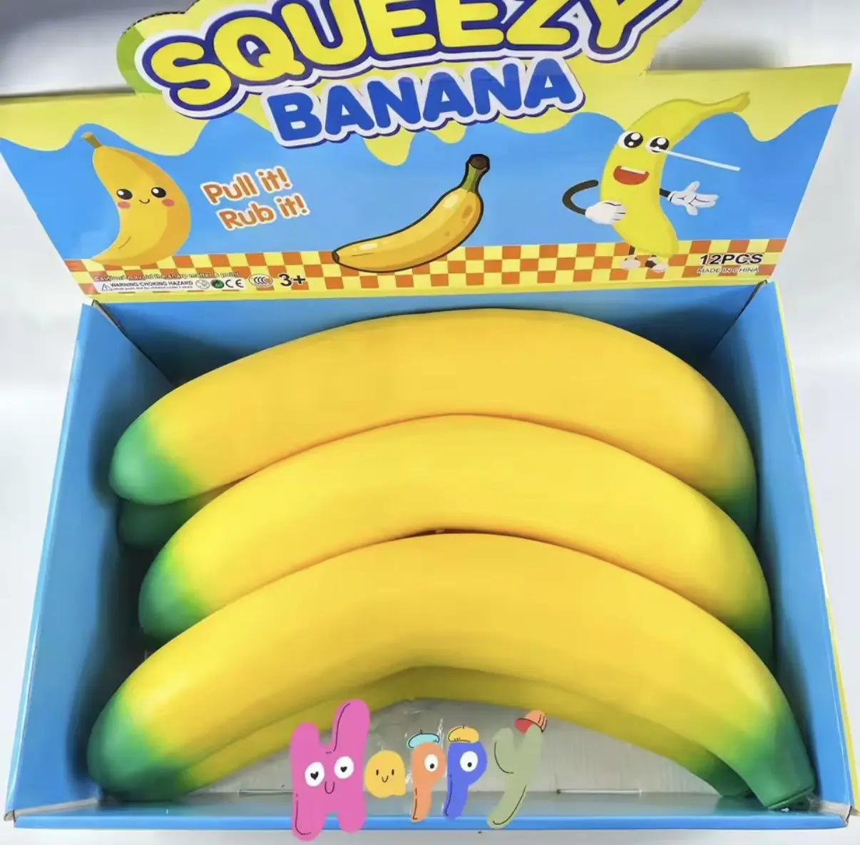 Huge Banana Squishy Stress-Relief Gift Cute Squishy Squeeze Desk Decor for Anxiety Relief Fluffy Slow Rebound Squishies Pocket Stress Helper