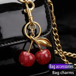 Cute Cherry Design Keychain, Fashionable Metal Keychain for Women & Men, Trendy All-match Keychain for Birthday Gift, Stylish Keychain