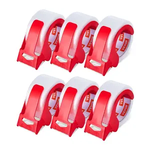 VEVOR Clear Packing Tape, 3 inches Core, 6 Rolls 1.88 Inches x 65 Yards Packing Tape with Dispenser, 2.7 Mil Heavy Duty Packaging Tape Designed for Moving, Storage and Packing, Shipping and Mailing
