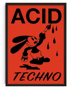 Acid Techno Poster Print Room Decor Minimalist Wall Decoration Artistic Poster For Bedroom Aesthetic Home Decor Dreamlike View Summery Atmosphere Inspired Artwork Boho Decor