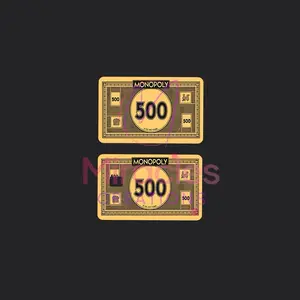 500 Monopoly Money credit card sticker