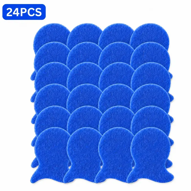 24PCS Reusable Washing Machine Hair Remover, Blue Laundry Pet Fur Catcher for Clothes, Towels, Blankets and Pet Bedding, Soft Fiber Lint Helper for Washer