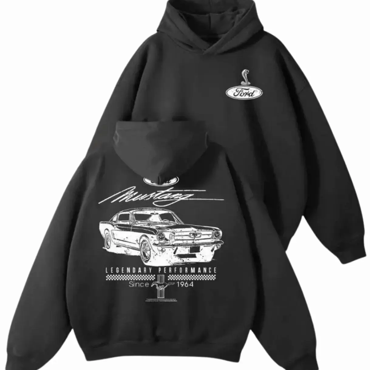 Retro 1964 American Muscle Car Sweatshirt, Vintage Classic Auto Graphic Pullover, Legendary Performance Car Crewneck, Unisex Casual Streetwear for Car Enthusiasts 0