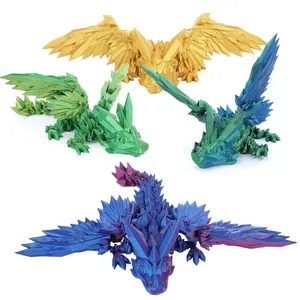 Luminous Flying Dragon Ornament, Decorative Figurine, 3D Printed Pla Material, Vibrant Colors, Glow In The Dark, Perfect for Christmas and Easter Decoration