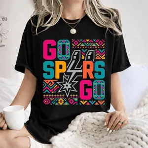 Go Spurs Go Shirt, Basketball Fan Tee, Spurs Game Day Shirt, Retro Basketball Team Spirit Gift
