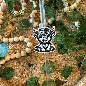 3D Cow Straw Topper 40 oz