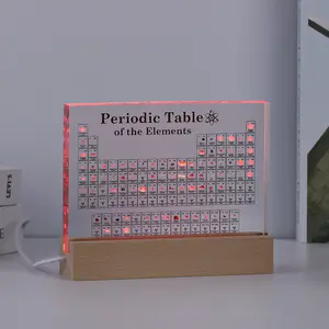 Acrylic chemical periodic table embedded with 83 kinds of chemical elements learning supplies desktop decorations gifts