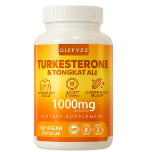 Turkesterone & Tongkat Ali 1000mg Supplement - 500mg Ajuga Turkestanica Per Serving Increase Stamina, Lean Muscle Growth & Recovery - Made in The USA (60 Capsules)
