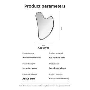 Stainless Steel Heart-Shaped Scraper Facial Beauty Special Face Foundation Shovel Mask Knife Foundation Liquid Scraper Makeup Tool