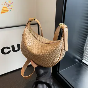Woven Shoulder Bags for Women Tote Bags Retro Crossbody Bags Leather Luxury Purse Hobo Handbag with Adjustable Strap TikTokShopBlackFriday