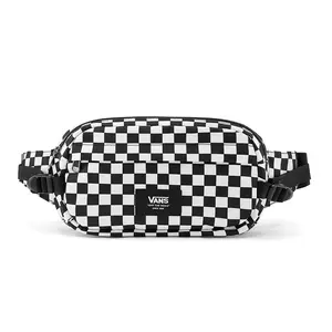 Vans Checkerboard Polyester Crossbody Bag for Men and Women in Black and White