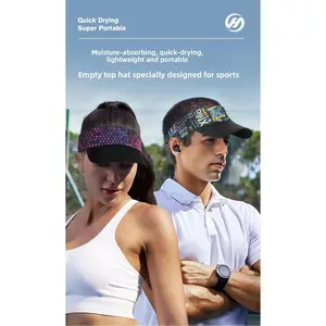 Ultra-Light Running Visor – 25g Quick-Dry Sweat-Wicking Headband, Black Tech Sun Protection, Foldable & Portable Sports Cap Hat