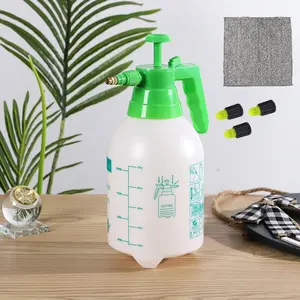 Car Wash Tools Set, Water Bottle, High Pressure Spray Bottle, Manual Pump Sprayer, Home Thick Plastic Garden Spray Can, Includes 3 Extra Nozzles and Towel