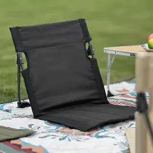 Outdoor Portable Folding Beach Chair with Backrest, Ideal Adult Sunbathing Mat, Includes Carry Bag for Camping and Relaxation