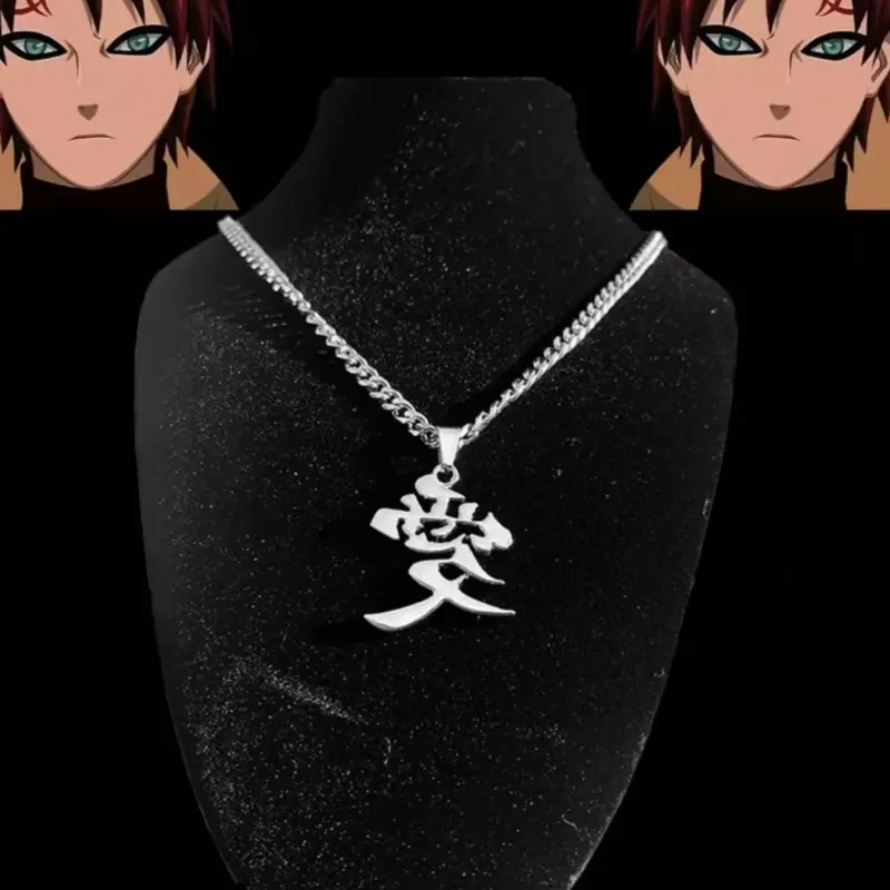 Trendy Anime Inspired Gothic Stainless Steel Chain Necklace, Japanese Street Fashion Jewelry, Ghost Slayer Design, Unisex Accessory, Streetwear Statement Jewelry, Durable Fashion Accessory