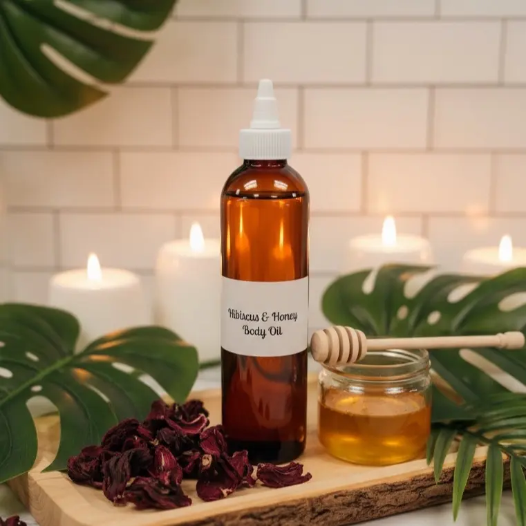 Hibiscus & Honey Body Oil  8oz Moisturizer
