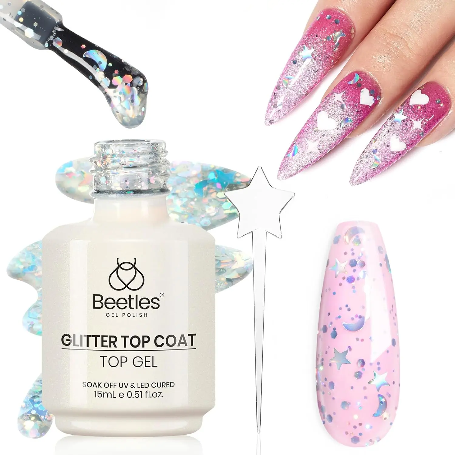 15ML Stars Moon Halo Top Coat