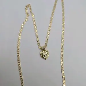 NUGGET Heart Fashion Necklace - Small Size, Gold-Plated, 18 Inches/24 Inches Available