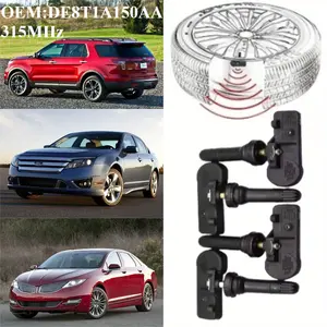 1Pcs/4Pcs OEM#DE8T1A150AA #315MHz TPMS/TIRE PRESSURE SENSOR For #FORD:C-MAX/EDGE/ESCAPE/E-Series/EXPEDITION/EXPLORER/F-Series/FIESTA/FLEX/FOCUS/FUSION/INTERCEPTOR/TAURUS/TRANSIT #LINCOLN:MKC/MKS/MKT/MKX/MKZ/NAVIGATOR #MERCURY:MARINER/MILAN #VPG:MV-1