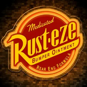 Rust Neon Eze Sign, Dimmable USB-Powered LED Neon Light Bumper Sign - Wall Decor Bedroom, Gaming Room Accent, Birthday Gift Light