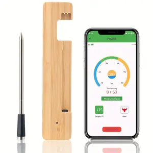 Bluetooth Wireless Probe Thermometer – Real-Time Food Internal Temperature on Phone, Doneness Alerts, for Ovens, Grills and Smokers