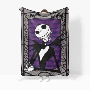 Jay Franco Disney Nightmare Before Christmas Pumpkin King Jack Plush Throw Blanket