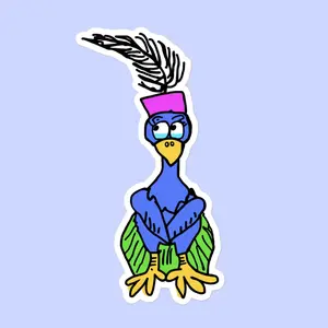 Sock Puppet Master Crying Peacock Bubble-free Sticker
