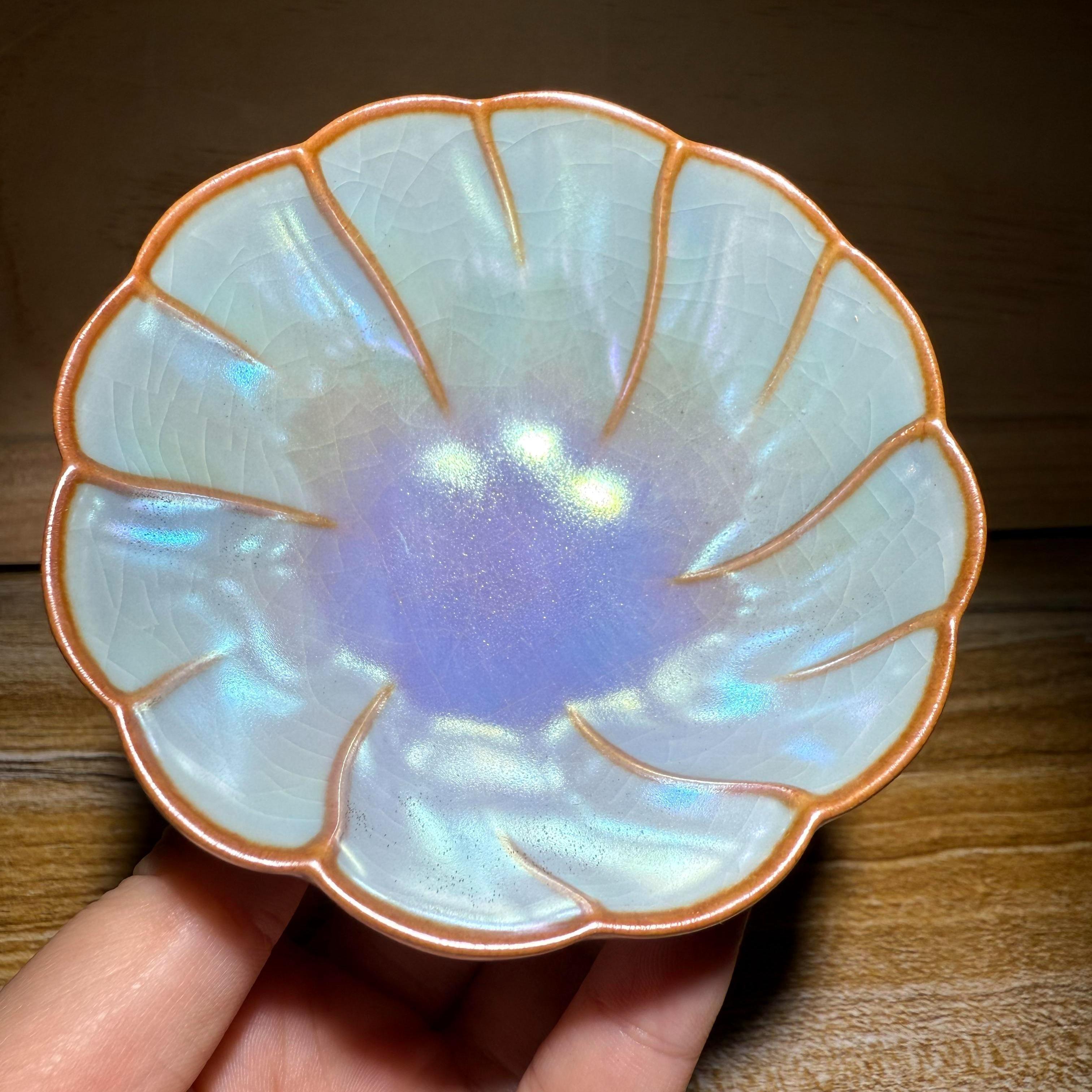 Jianzhan, handmade by master, inherited from intangible cultural mother of pearl glaze tea cup
