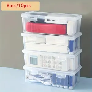 Transparent Storage Boxes, Large Capacity, Plastic Storage Bin, Office & Home Use, Perfect for Organizing Pens & More, Ideal Gift Choice