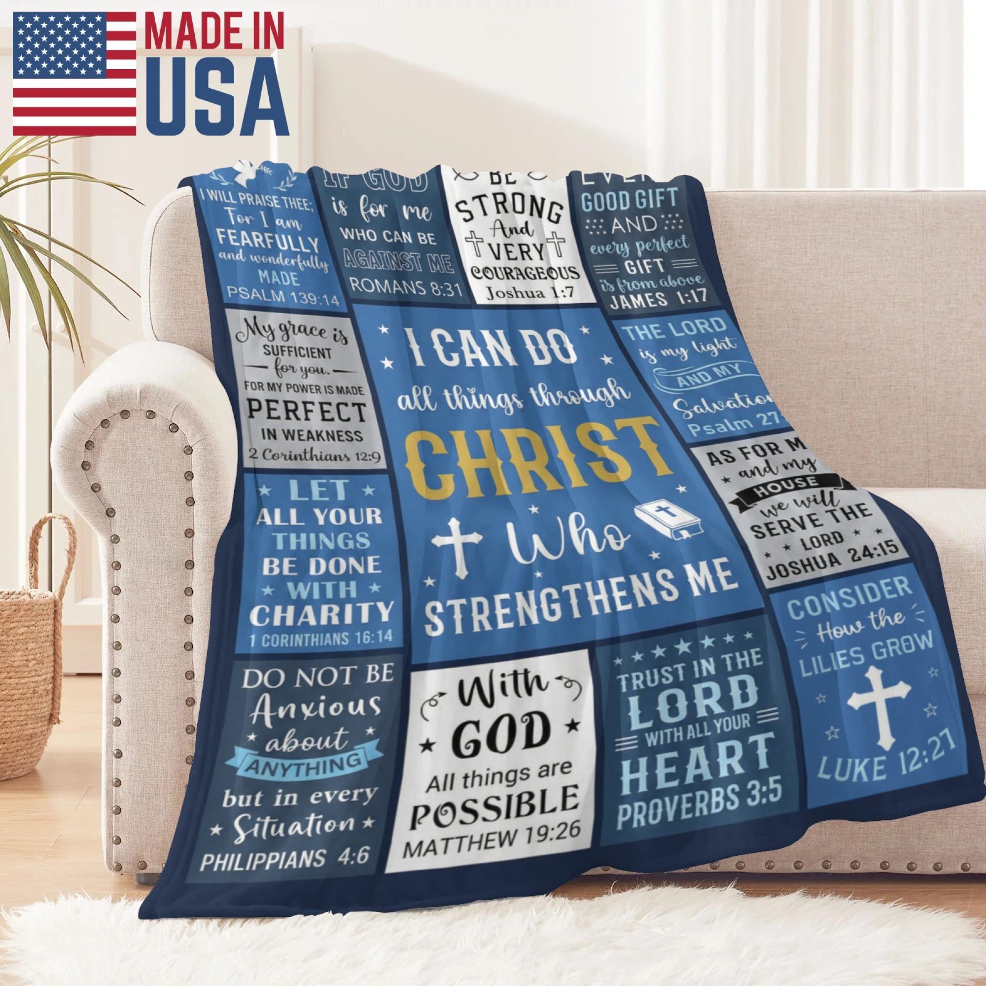 Christian Gifts for Men, Religious Gifts for Men, Baptism Gifts for Boys, Spiritual Inspirational Gifts for Man, Bible Catholic Gifts, Confirmation Gifts for Boys, Christian Blanket 50" X 60" Christian Gifts for Men, Religious Gifts for Men, Baptism Gifts for Boys, Spiritual Inspirational Gifts for Man, Bible Catholic Gifts, Confirmation Gifts for Boys, Christian Blanket 50" X 60"