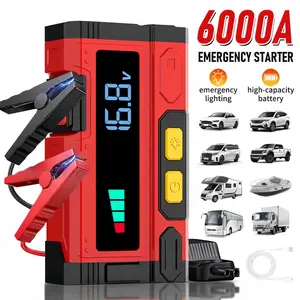 Portable Car Jump Starter Battery Charger, Emergency Power Supply for Cell Phone, Car, Motorcycle, Yacht, Outdoor Activities