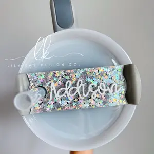Custom Tumbler Topper | 30oz or 40oz Quencher Name Plate | Tumbler Accessory