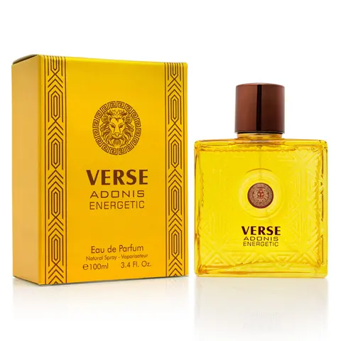 NOVOGLOW Verse Adonis Energetic Men's Eau de Parfum 100ml - Citrus-Aromatic Woody Men's Fragrance with Sicilian Bergamot, Tangerine, Blackcurrant, Patchouli Notes, Clean, Non-Toxic, Plant-Based, Vegan-Safe, Cruelty-Free, 24-Month Shelf Life for Adults