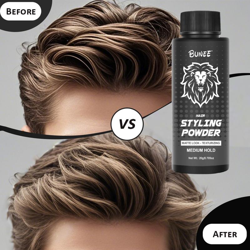 BUNEE 20g Hair Volumizer Powder Bottle Packaging with Texture Enhancement and Root Lifting Adds Messy Fashion Oil Absorbing Formula for All Day Freshness Creating Just Styled Look