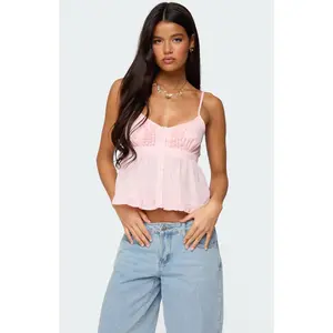 Edikted Women's Halsey Ruffle Tank Top