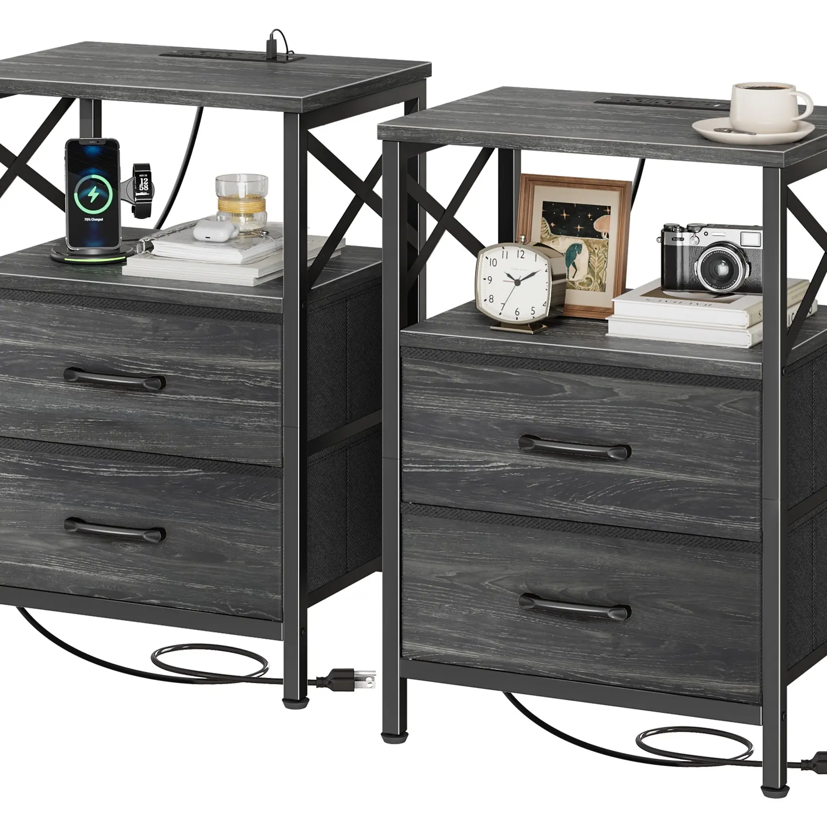 Charcoal Black Set of 2