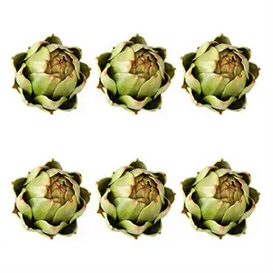 6Pack Artificial Artichoke Vegetables and Fruits for Home Wedding Party Table Decoration (Green) US