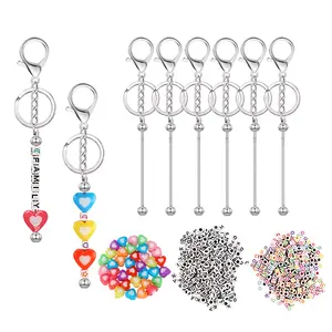 Beadable Keychain Bar DIY Kit,Fun Arts&Crafts STEM Kit for Classroom,Perfect Christmas Birthday Graduation Gift Party Favors for Mother Father Kids Friends