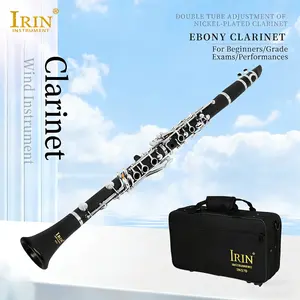Irin B Flat Clarinet, 17 Key Woodwind Instrument, Beautiful Sound, Safe Material, Perfect for Performance
