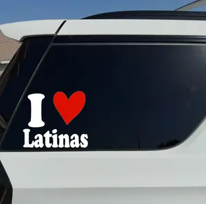 I Love Latinas Vinyl Car Sticker Adhesive Decal Easy Application Quick Customization
