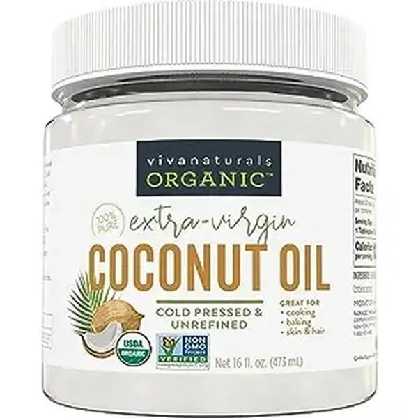 Organic Coconut Oil, Cold-Pressed - Natural Hair /Skin Oil and Cooking Oil with Fresh Flavor, Non-GMO Unrefined Extra Virgin(Aceite de Coco), USDA Organic, 16 oz