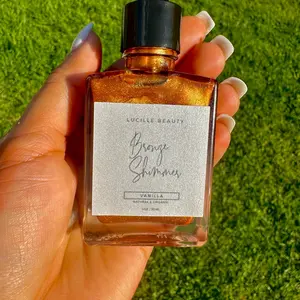 Bronze shimmer body oil