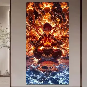 1 set of DIY diamond painting kit, 5D diamond art kit, DIY decoration flame, meditation, water flow mosaic, diamond art, DIY art home decor, suitable for Christmas, Anime Design