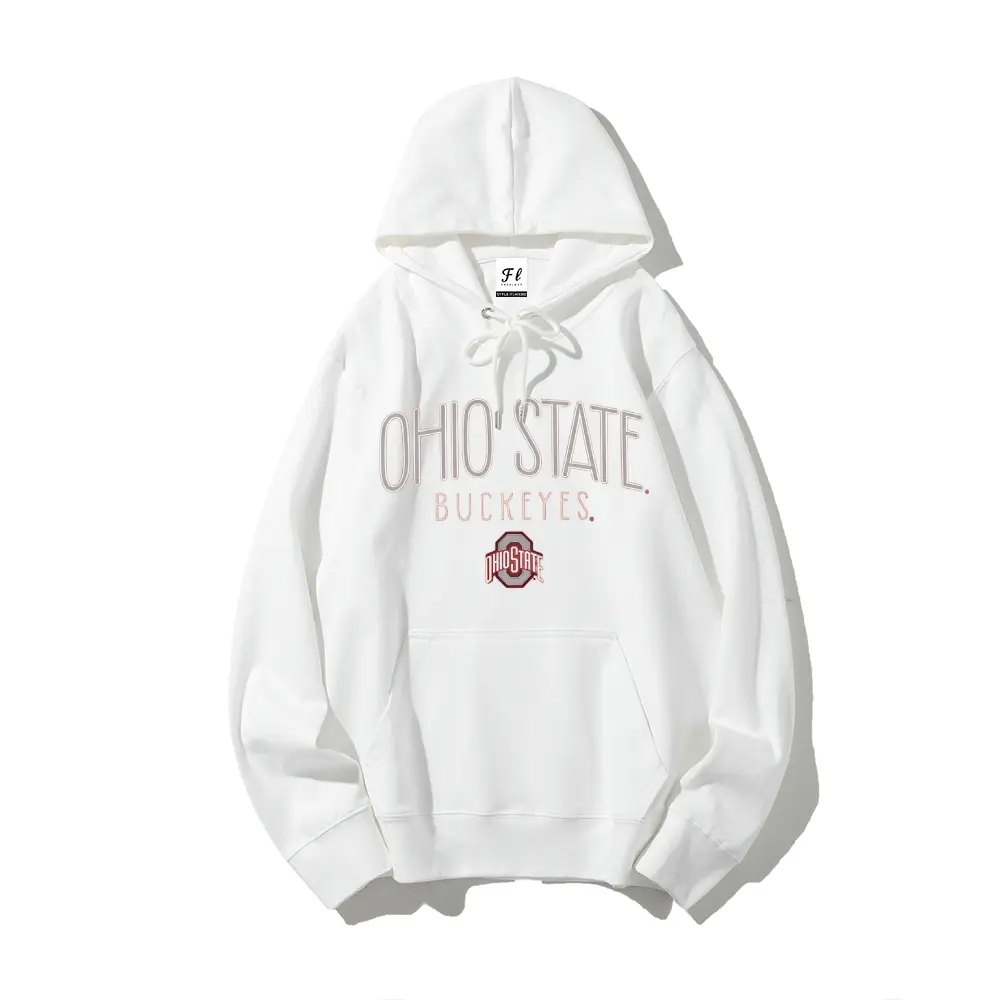 Ohio State Buckeyes Hoodie | Black Minimalist Script Graphic Hooded Sweatshirt | Soft Fleece OSU Fan Top | Casual College Streetwear | Perfect Gift for Ohio State Alumni and Sports Enthusiasts