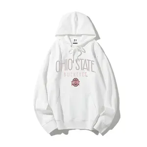Ohio State Buckeyes Hoodie | Black Minimalist Script Graphic Hooded Sweatshirt | Soft Fleece OSU Fan Top | Casual College Streetwear | Perfect Gift for Ohio State Alumni and Sports Enthusiasts