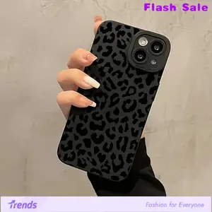 Black Eye Black Leopard Print Mobile Phone Case  for iPhone 16/15/14Pro/13/12/11/Plus/Pro/Max/Mini for men and women Smartphone Cellphone