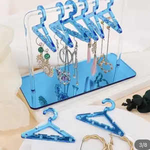 Modern acrylic  earring display stand with hangers